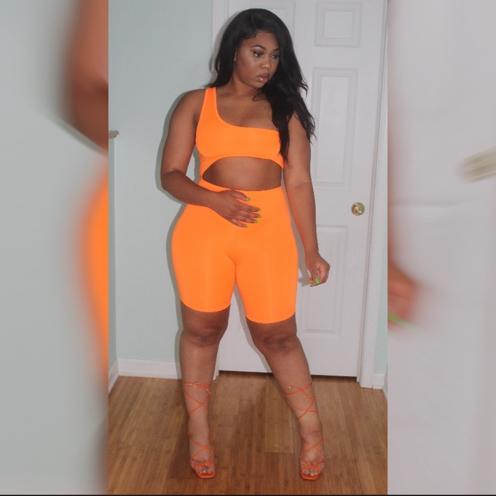 Orange date night jumpsuit
